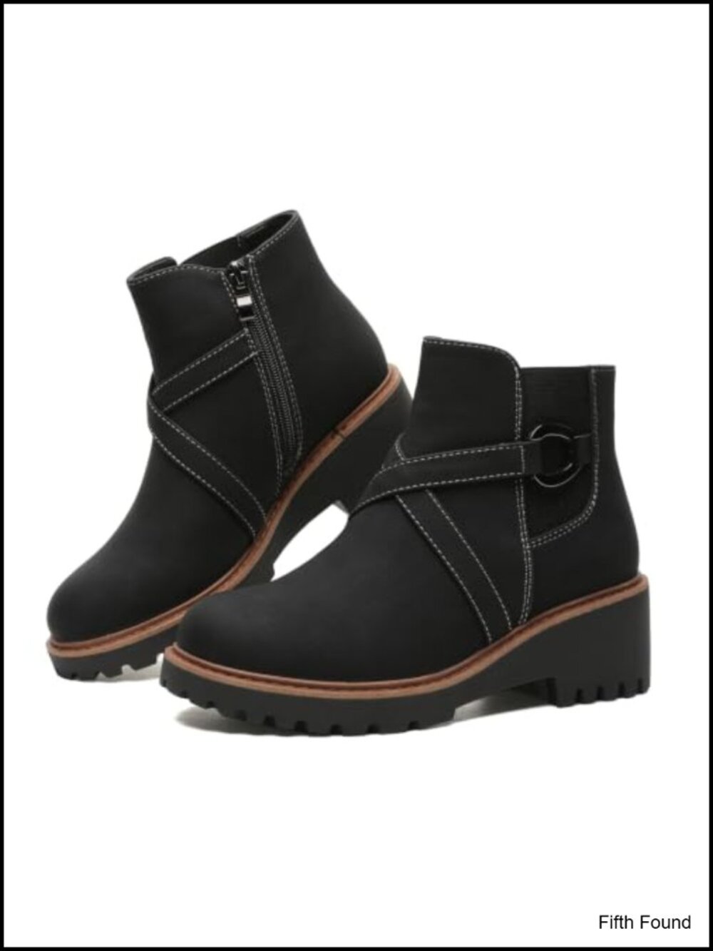 Women's Chelsea Ankle Boots Chunky Low Heel Platform Short Fall Booties